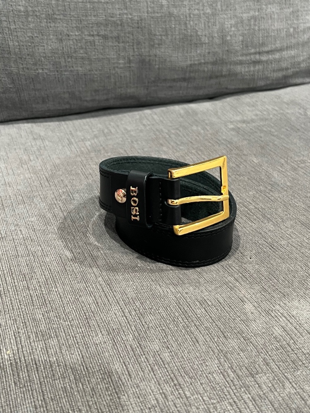 BOSI Black Leather Belt 28